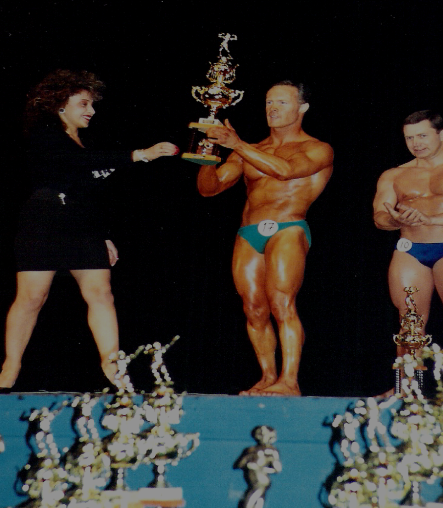 Me winning and receiving my 1st trophy 1980s